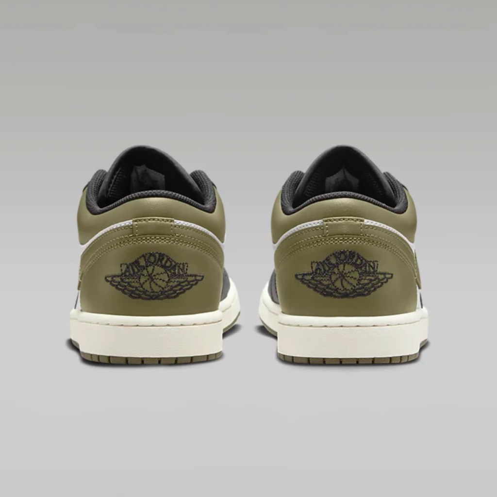 Jordan 1 Low Black Medium Olive 553558 092