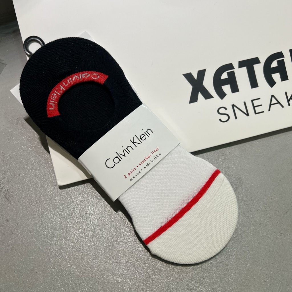 Vớ Calvin Klein Sneaker Socks 2 Pairs Black White