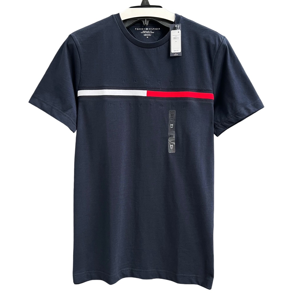 Áo Tommy Hilfiger Embroidered Flag Logo T-Shirt Navy 78JA522 410