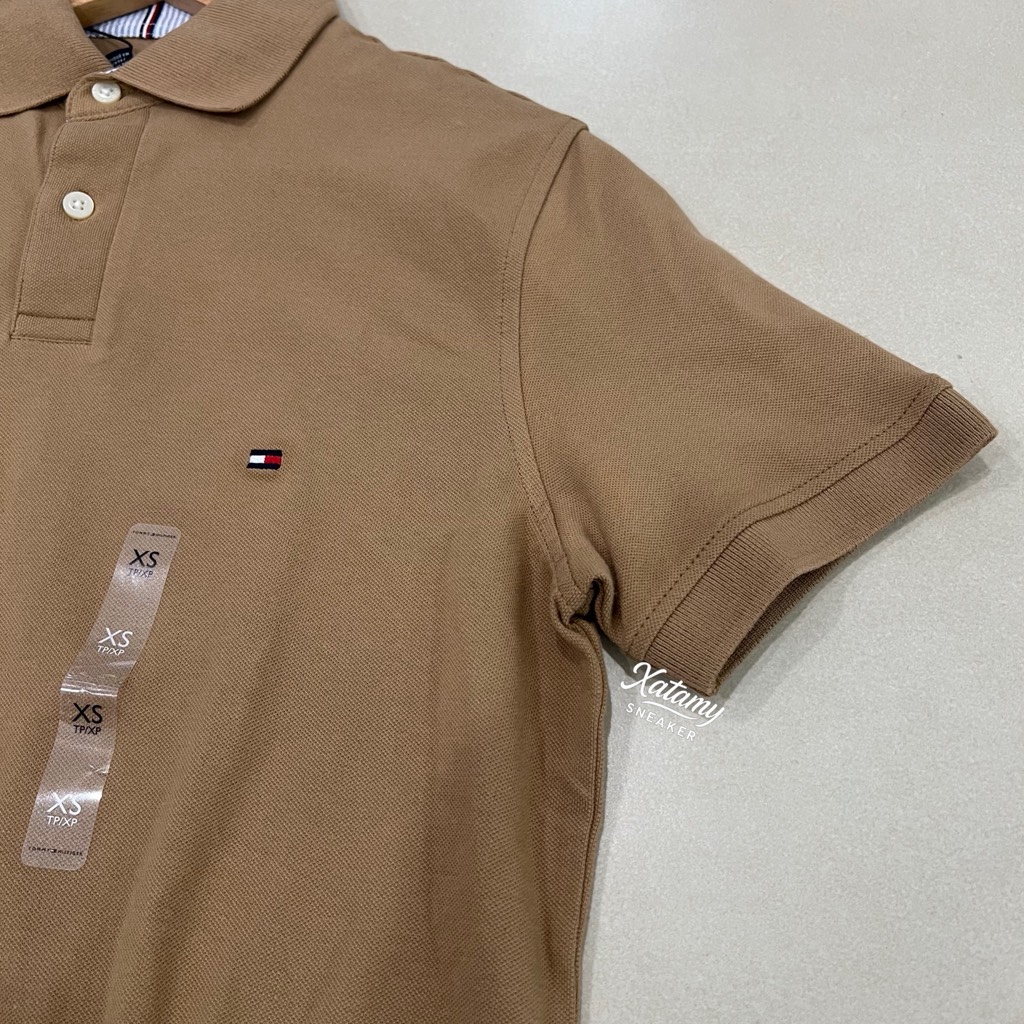 Áo Polo Tommy Hilfiger Regular Fit Stretch Tommy Pinecone Tan 78JA572 210