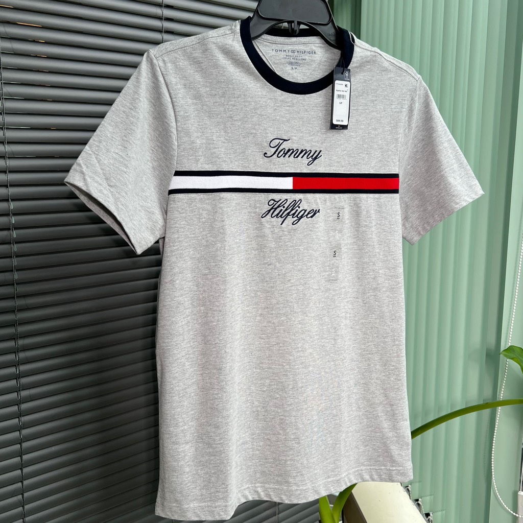 Áo Tommy Hilfiger Flag Logo Autograph Tino Grey 78JA945 050