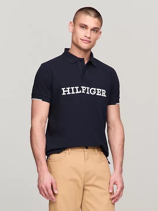Áo Polo Tommy Hilfiger Regular Fit Embroidered Monotype Navy 78JA892 410