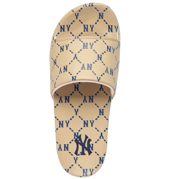 Dép MLB DIA Monogram Beige NY 3ALPAD123