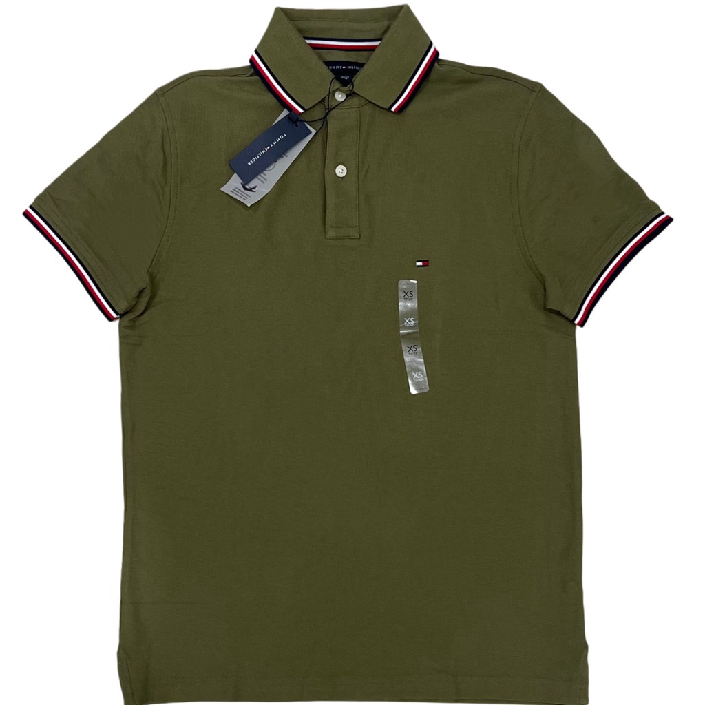 Áo Polo Tommy Hilfiger Regular Fit Wicking In Olive 78J2653 722