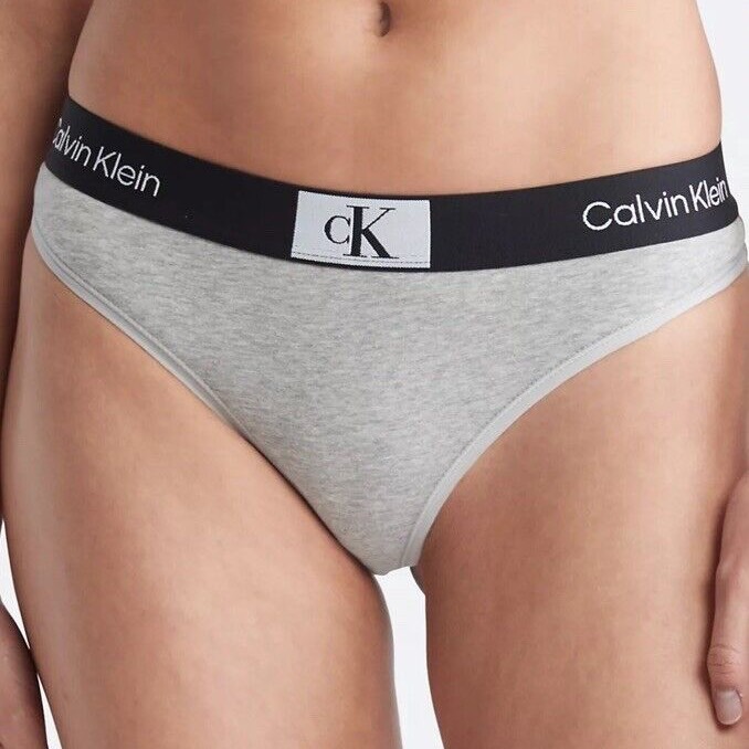 Underwear Calvin Klein Women's 1966 Cotton Stretch Modern Thong Fit Grey QF7221 050