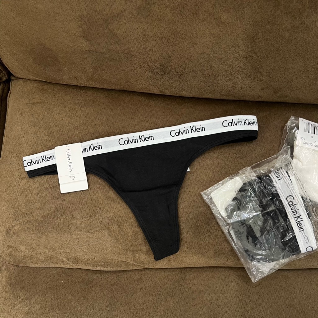 Underwear Calvin Klein Women's Carousel Cotton Thong Fit Black D1617 001