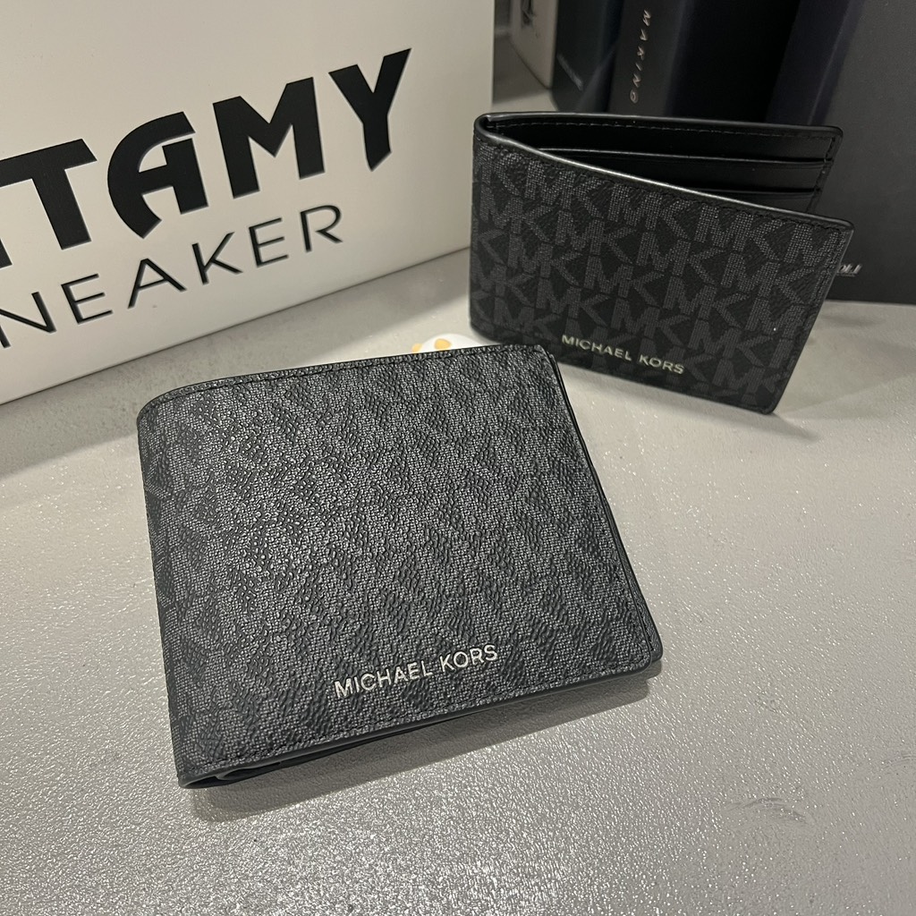 Ví Nam Michael Kors MK Cooper Billfold Logo Wallet Black 36U9LCRF6B