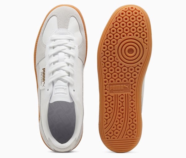 PUMA Palermo Leather White Glacial Grey Gum 396464 12