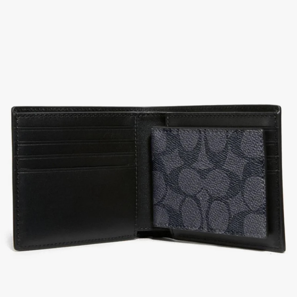 Ví Coach 3-in-1 in Signature Charcoal/Black 74993