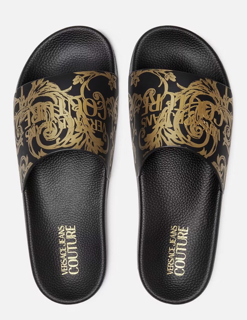 Dép Versace Jeans Couture Gummy Logo Baroque EZS365 EG89