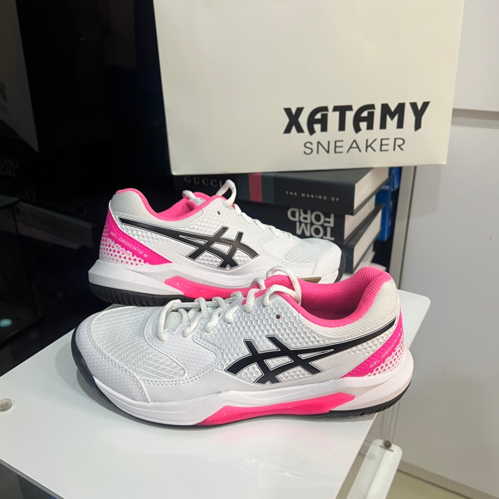 ASICS GEL-DEDICATE 8 Pickleball White Pink 1042A236 100