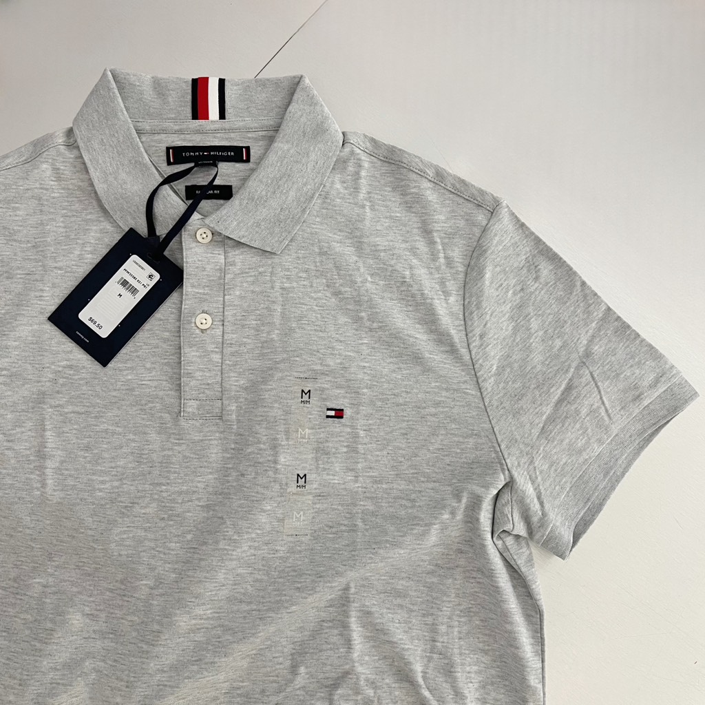 Áo Polo Tommy Hilfiger Regular Fit Liquid Cotton Essential Grey MW35585 021
