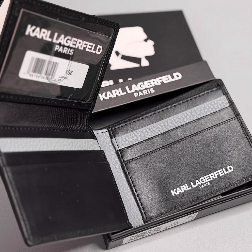 Ví KARL LAGERFELD Black Logo Metal LA5W0023