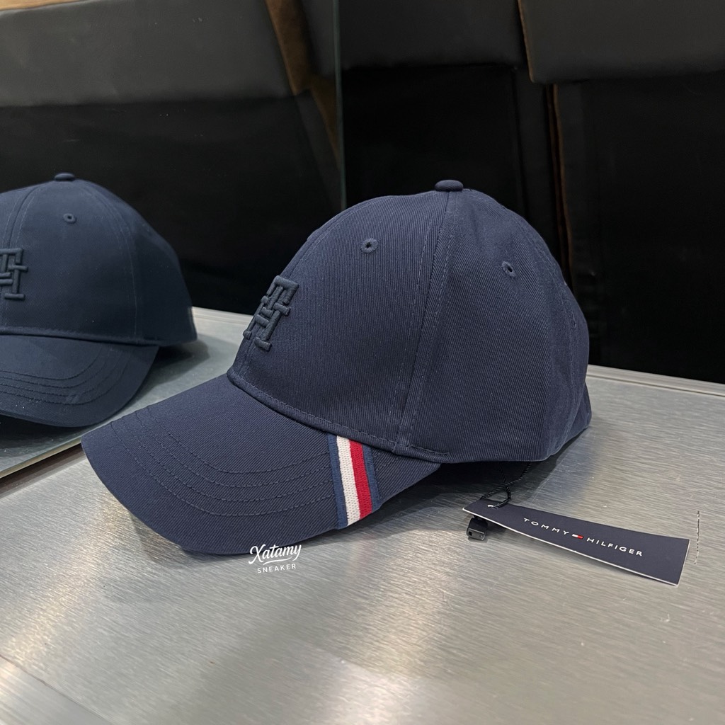Nón Tommy Hilfiger Embroidered Monogram ALLEN Baseball Cap Navy XM05651 400
