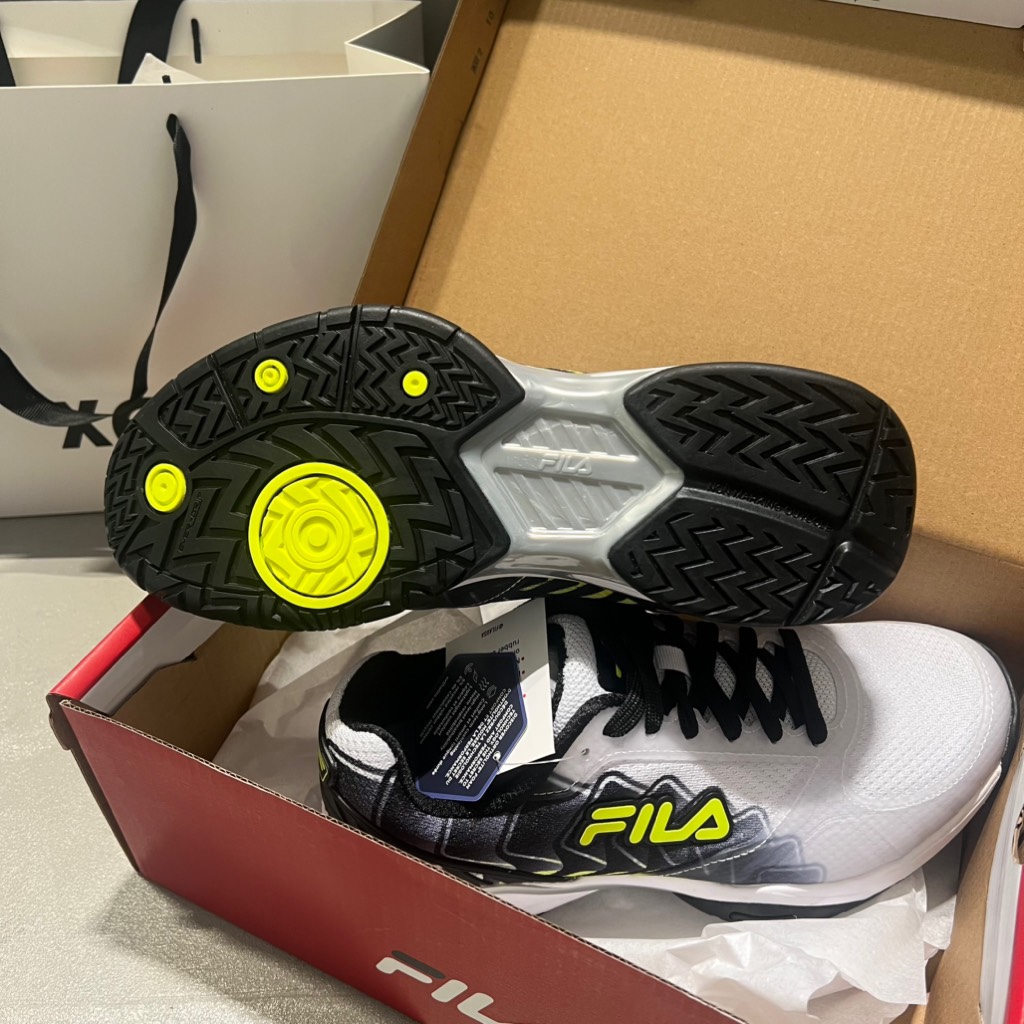 Fila Volley Zone Pickleball White Black Safety Yellow 1PM01793 115