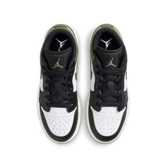 Jordan 1 Low Black Medium Olive GS 553560 092