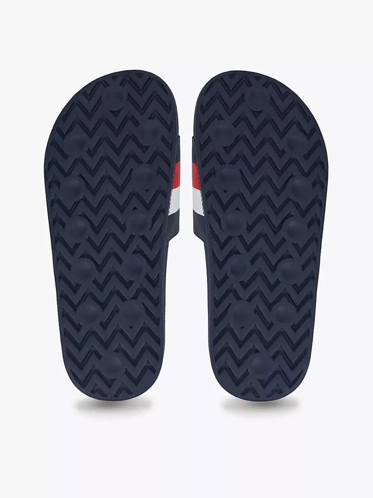 Dép Tommy Hilfiger Stripe Logo Blue White Red TZ001588 491