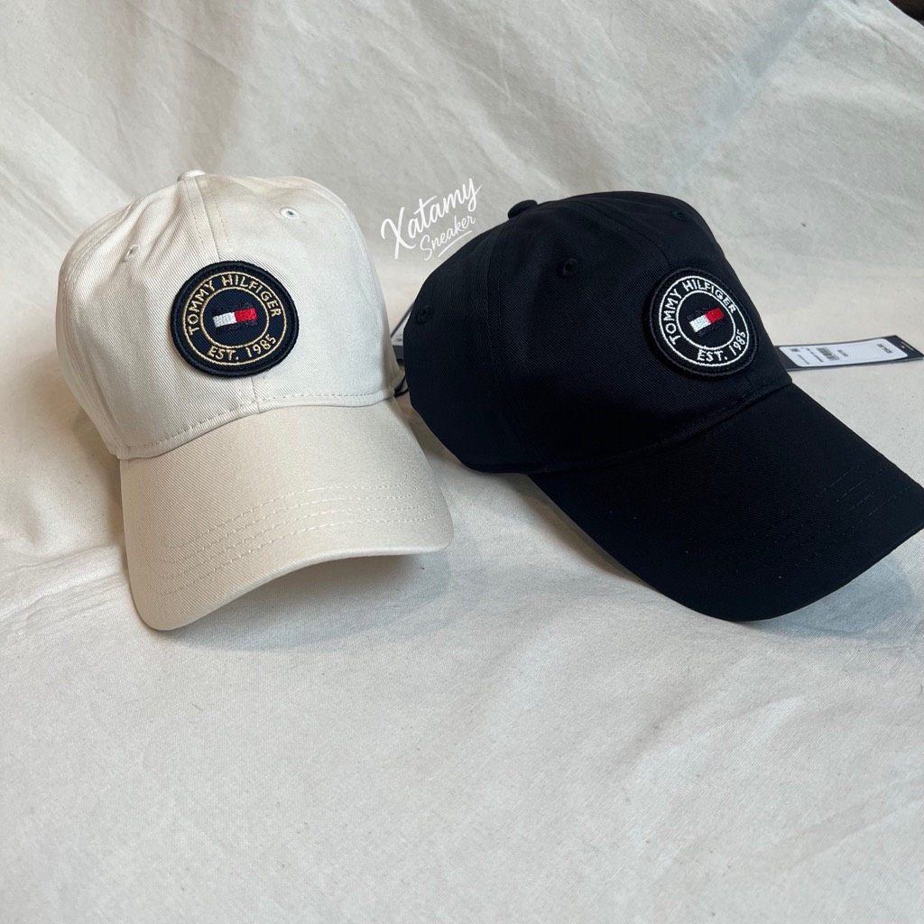 Nón Lưỡi Trai Tommy Hilfiger Hugo Logo Patch Baseball Cap Black XM05653 001