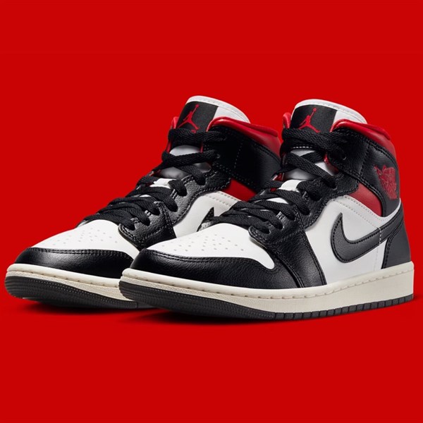 Jordan 1 Mid Black Gym Red BQ6472 061