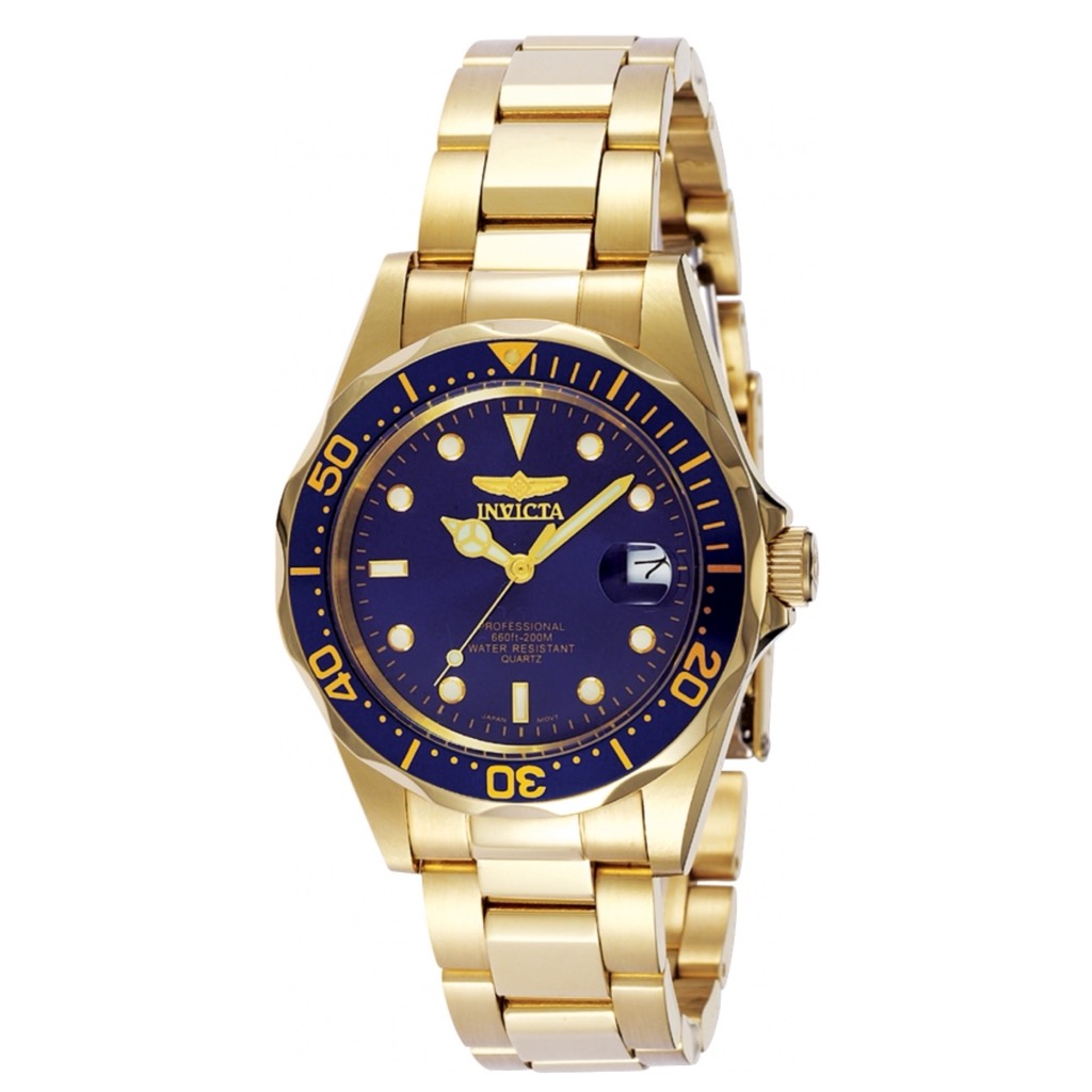 Đồng Hồ Invicta Pro Diver Men's Watch 37.5mm Gold Blue (8937)