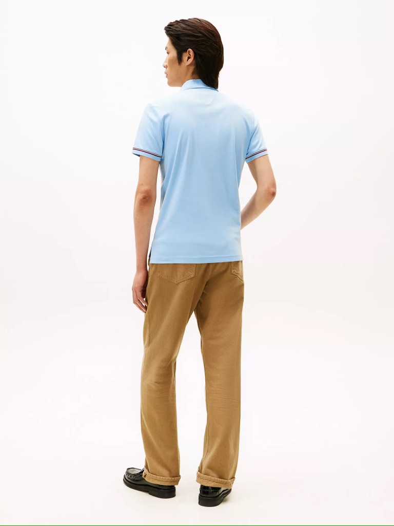 Áo Polo Tommy Hilfiger Slim Fit Smooth Cotton Interlock Well Water MW41612 400