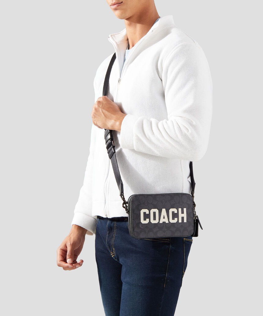 Túi Coach Charter XBody19 Charcoal Multi CAF83 A5F