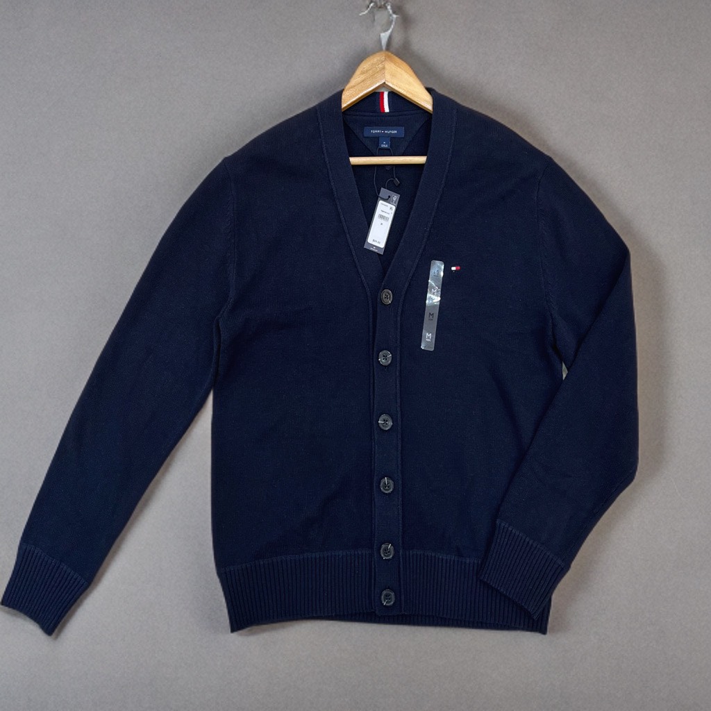 Áo Tommy Hilfiger Cardigan Cotton Jersey Navy 78J9320 410
