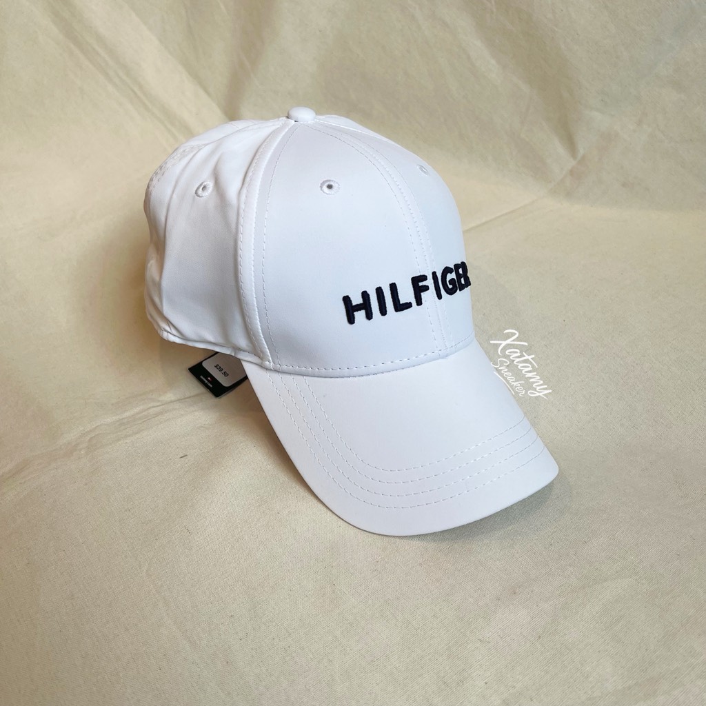 Nón Lưỡi Trai Tommy Hilfiger Embroidered Hilfiger Baseball Cap White XM05658 100