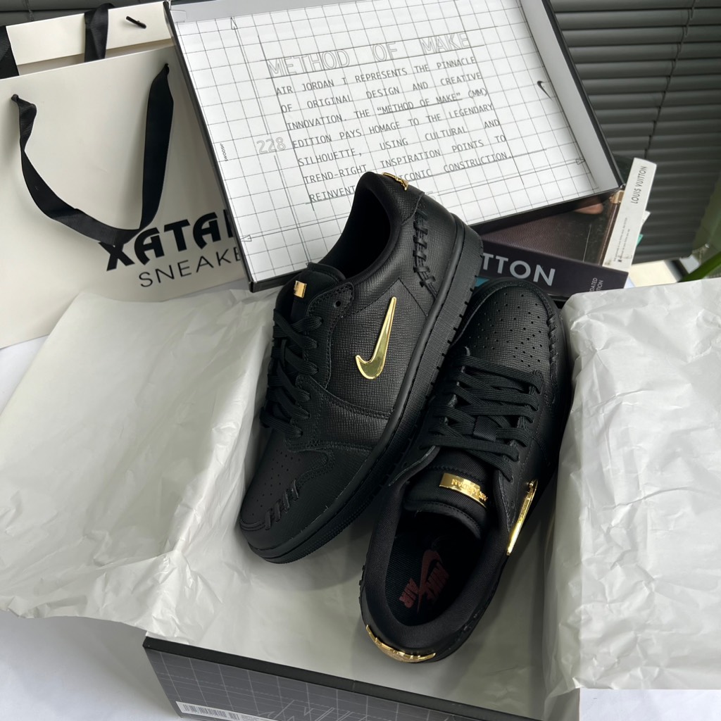 Jordan 1 Low Method of Make Black Metallic Gold FN5032 007