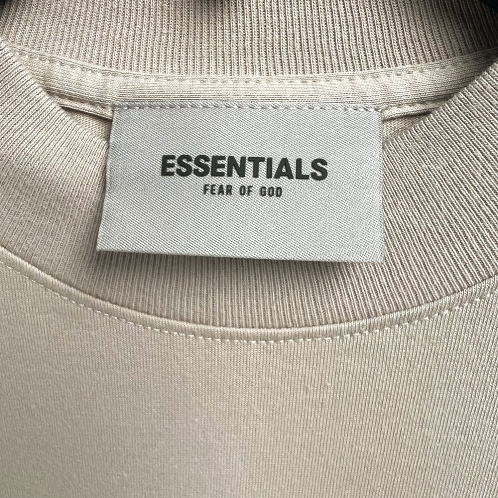 Áo Fear of God Essentials Kids Long Sleeve Tan 125SU212043K