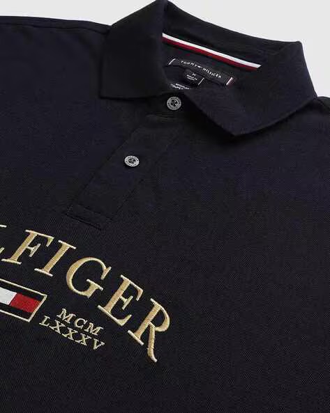 Áo Polo Tommy Hilfiger Regular Fit Aaron Logo Navy 78JB241 410