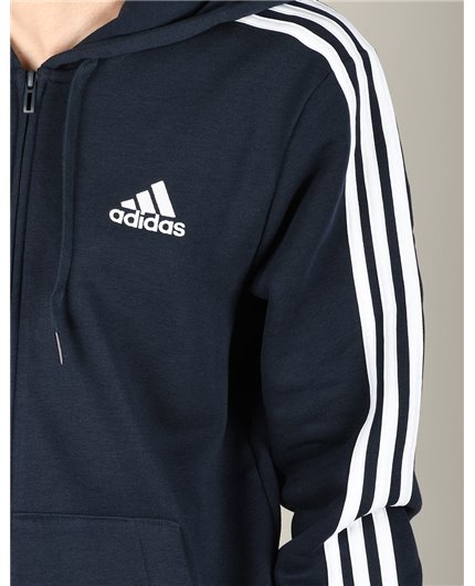 Áo adidas Nam Essentials Fleece 3-STRIPES Full-Zip Hoodie Navy GK9053