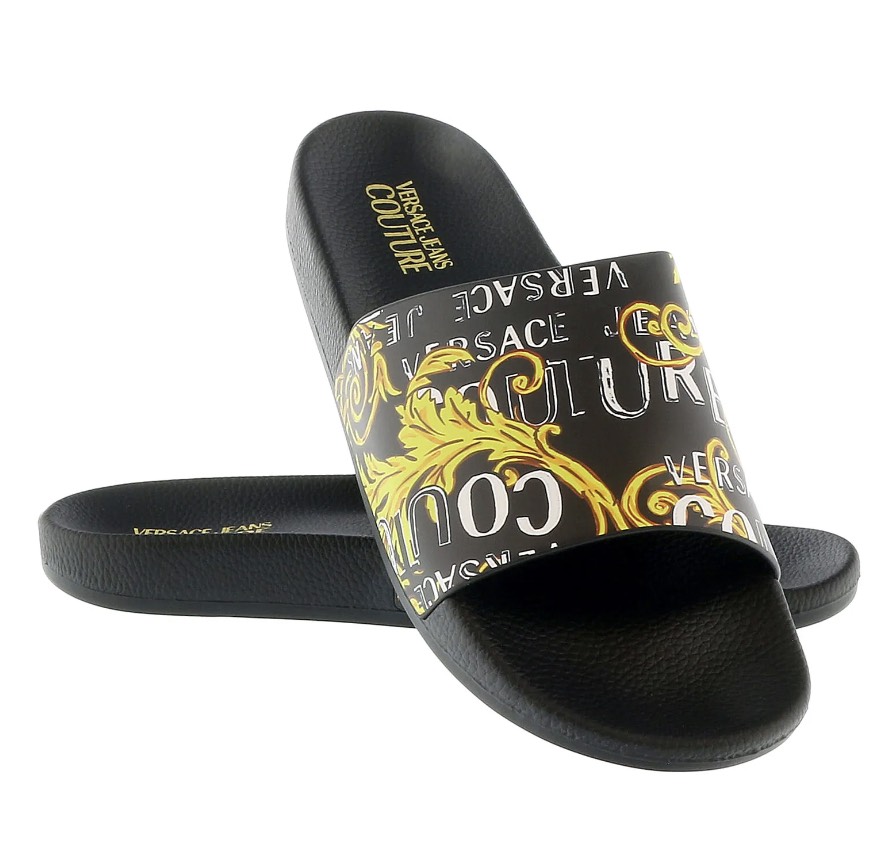 Dép Versace Jeans Couture Gummy Logo Couture EZS631 EG89