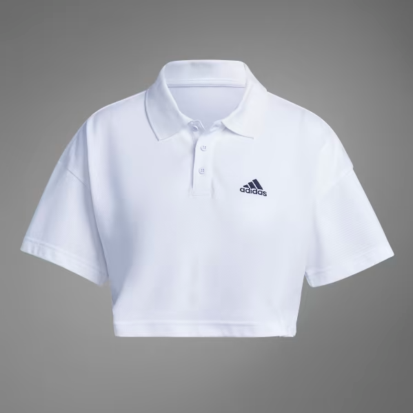 Áo adidas Nữ Cropped Polo White HY5526