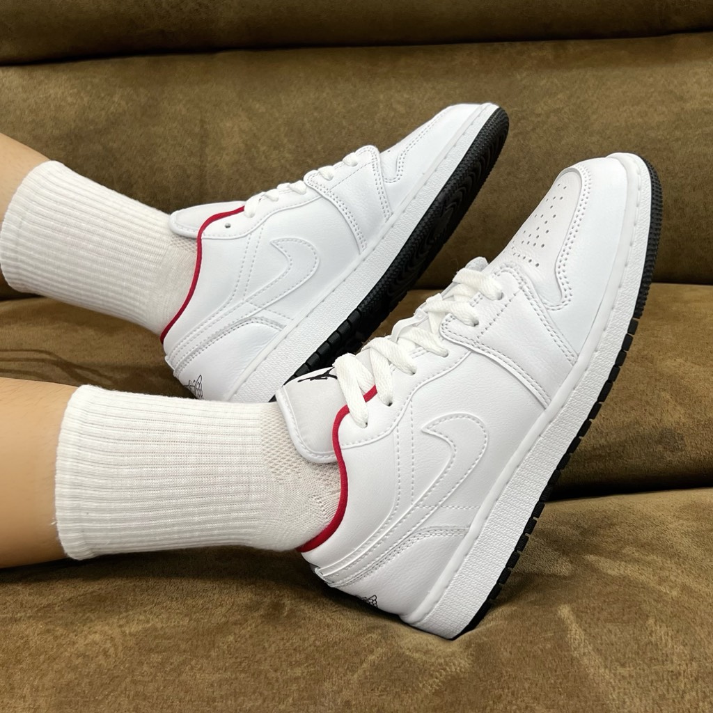 Jordan 1 LOW White Gym Red 553560 164