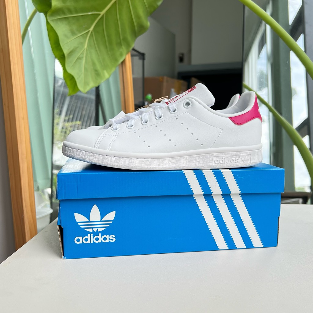 Stan Smith Trắng gót Pink FX7522