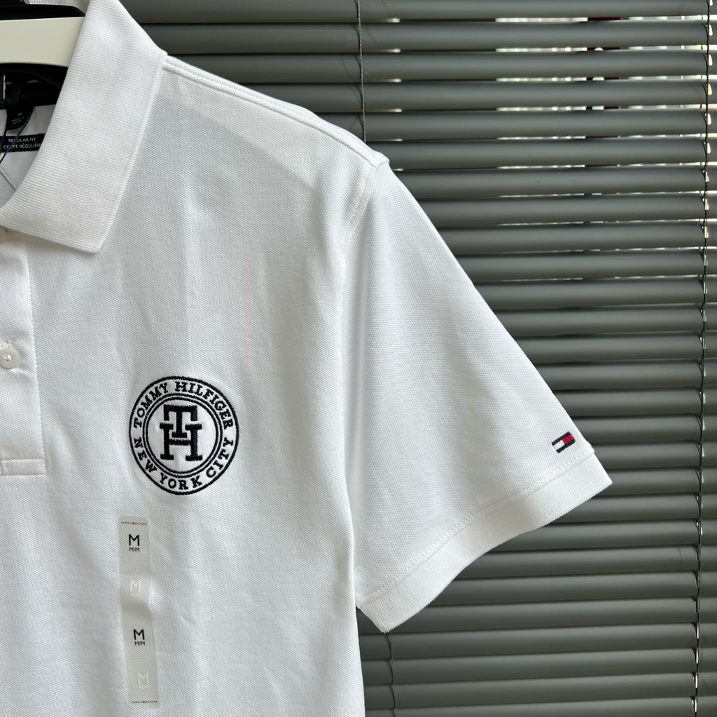 Áo Polo Tommy Hilfiger Regular Fit Timothy Badge White 78JB243 100