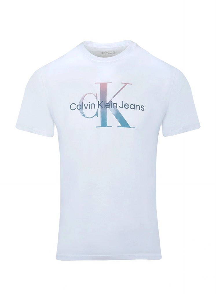 Áo Calvin Klein Gradient Monogram Brilliant White SP40581489 40KC837540