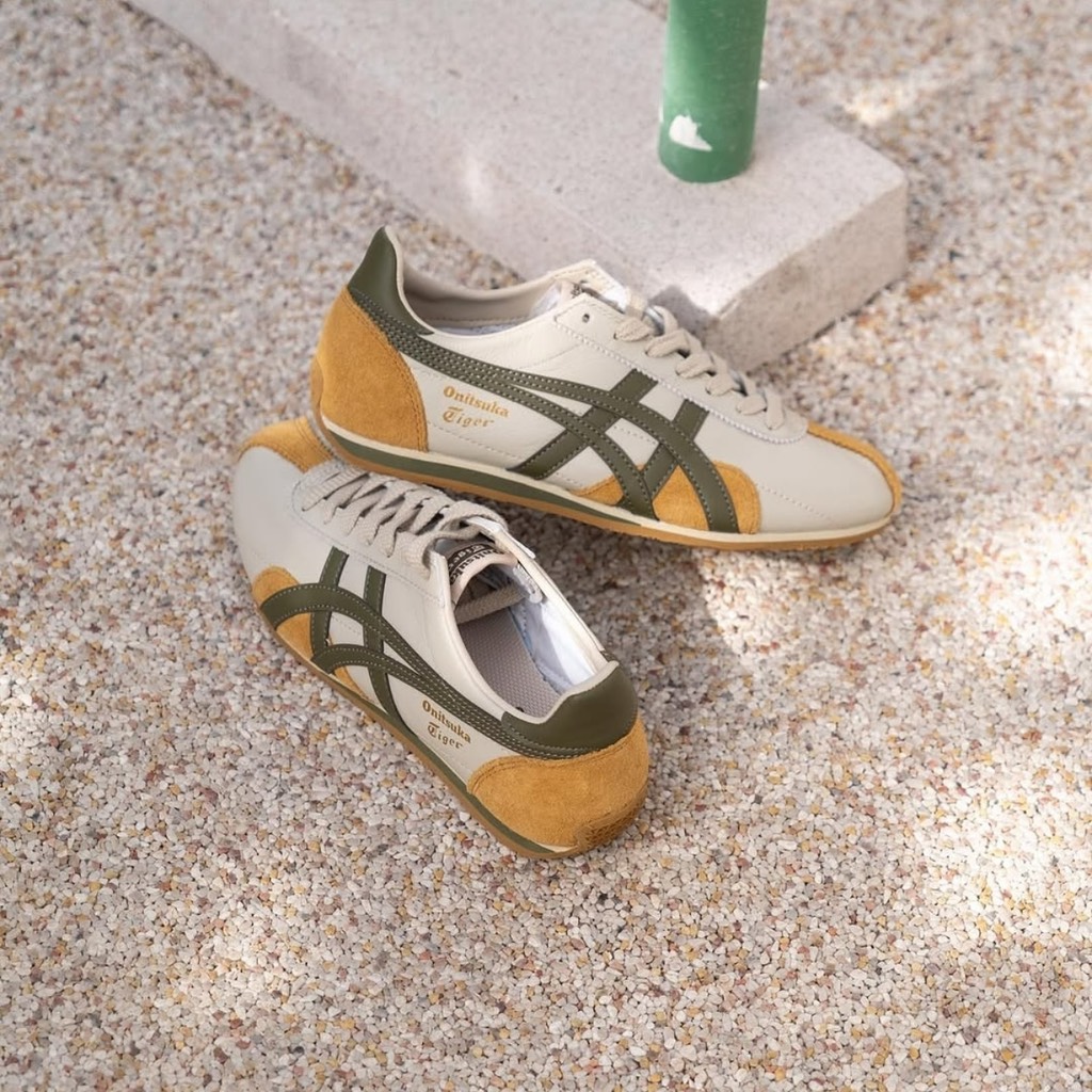 Onitsuka Tiger RUNSPARK Beige Olive Green Mustard Yellow 1183B480 200