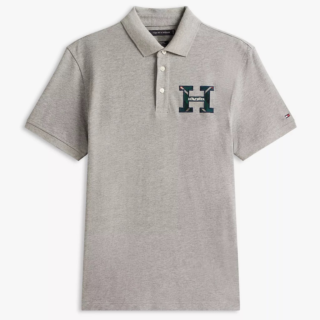 Áo Polo Tommy Hilfiger Regular Fit Plaid Monogram Pique Polo Grey XM06494 020