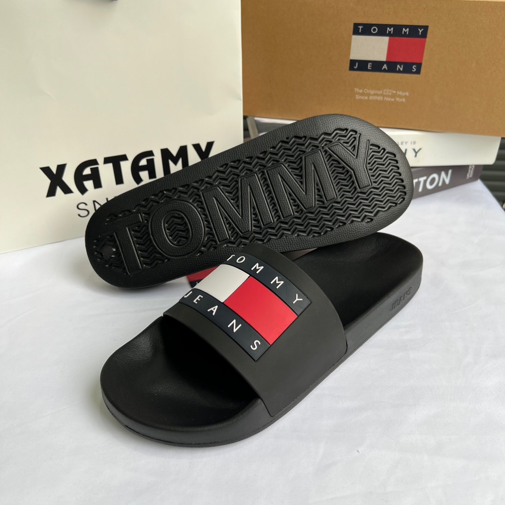 Dép Tommy Hilfiger Tommy Jeans Pool Black EM01191 001