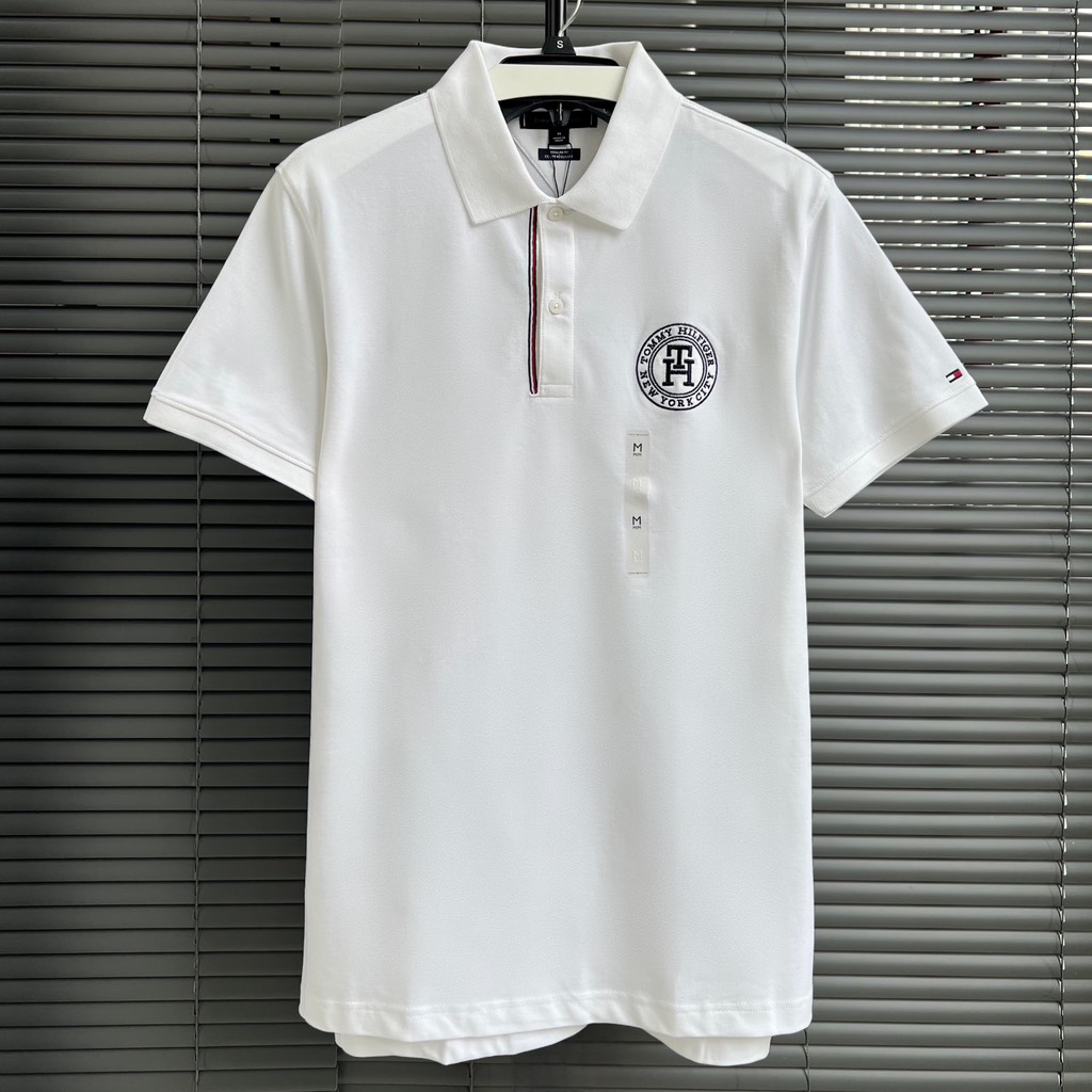 Áo Polo Tommy Hilfiger Regular Fit Timothy Badge White 78JB243 100