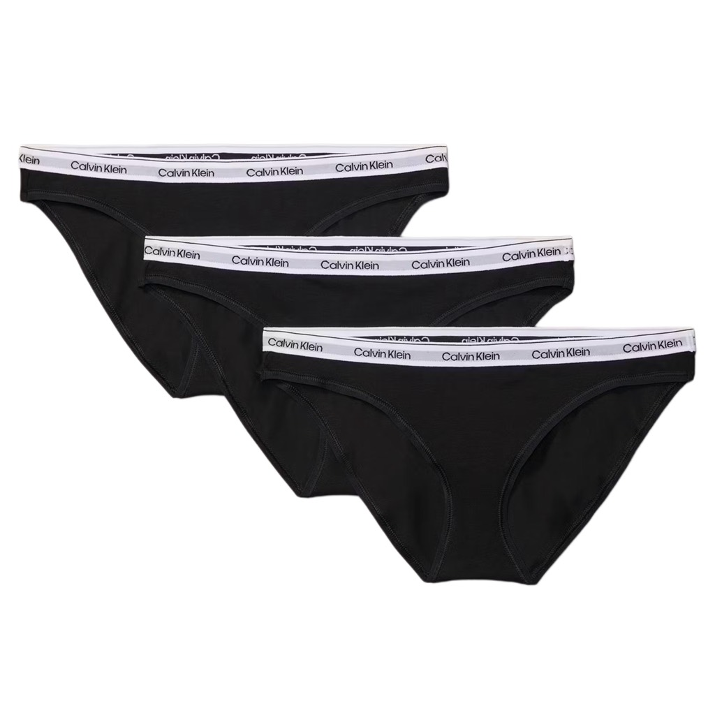 Underwear Calvin Klein Women's Modern Logo 3-Pack Bikini Black QD5207 001