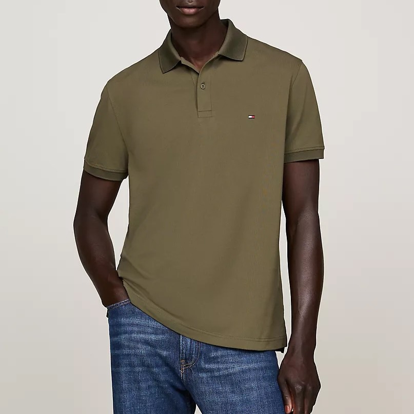 Áo Polo Tommy Hilfiger Regular Fit Performance Pique Xanh MW37309 250