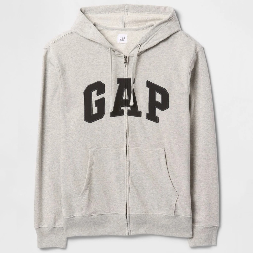 Áo GAP Relaxed Logo Zip Hoodie Grey 218871 73 1 0002
