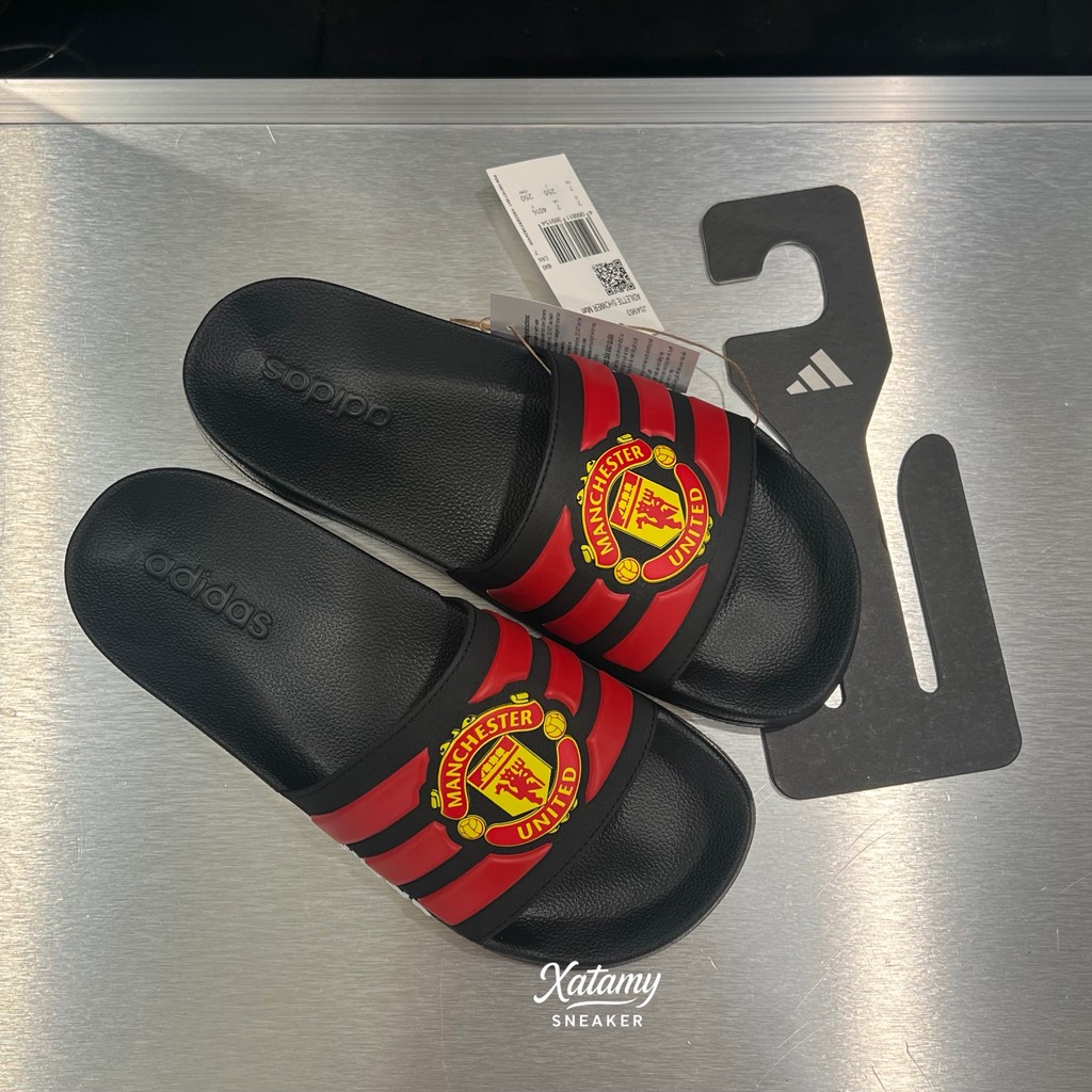 Dép Adilette Shower Manchester United Black Red JS4963
