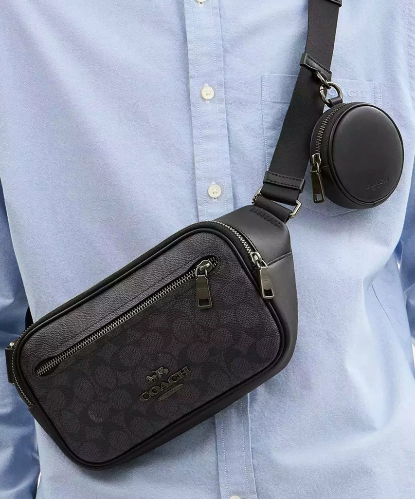 Túi Coach Elisa Belt Bag Black CZ400 QBMI5