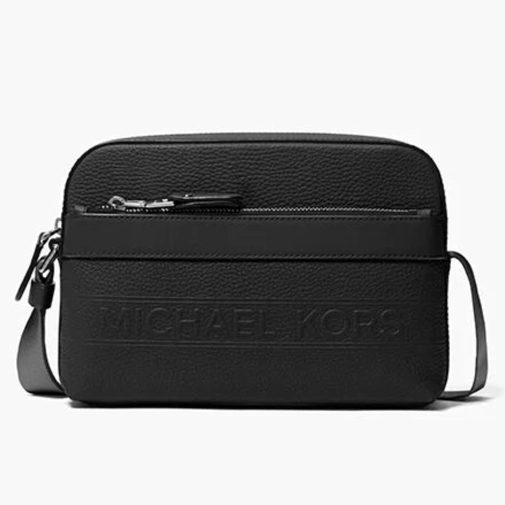 Túi Michael Kors Hudson Pebbled Leather Utility Crossbody Bag Black 33T4LHDC5L