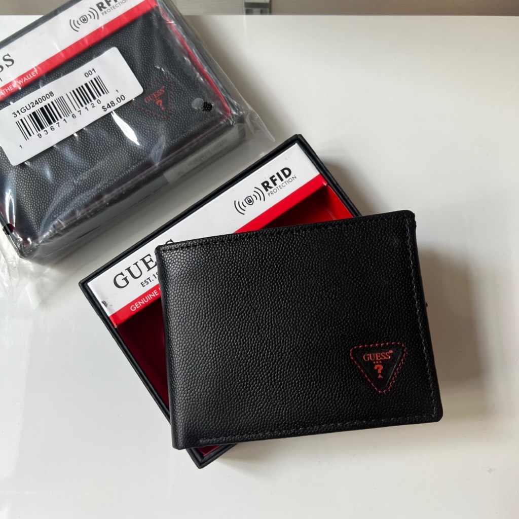 Ví Nam GUESS Classic Bifold Wallet Genuine Leather Black 31GU240008 001