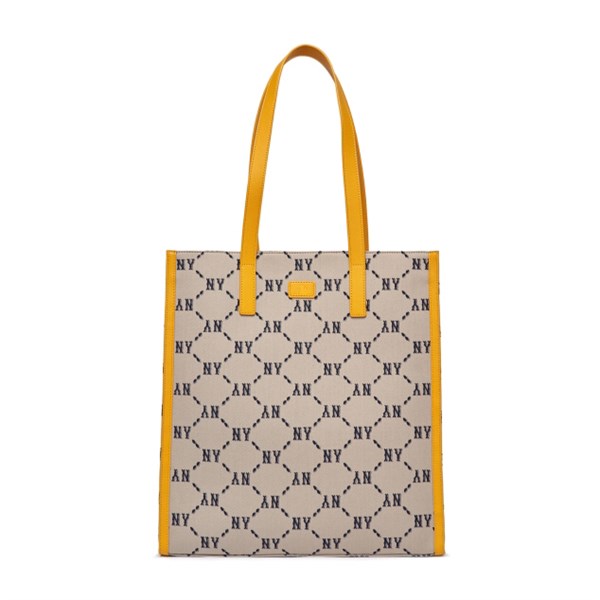 Túi Tote MLB Monogram DIA Jacquard NY Beige 3AORM012N-50BGS